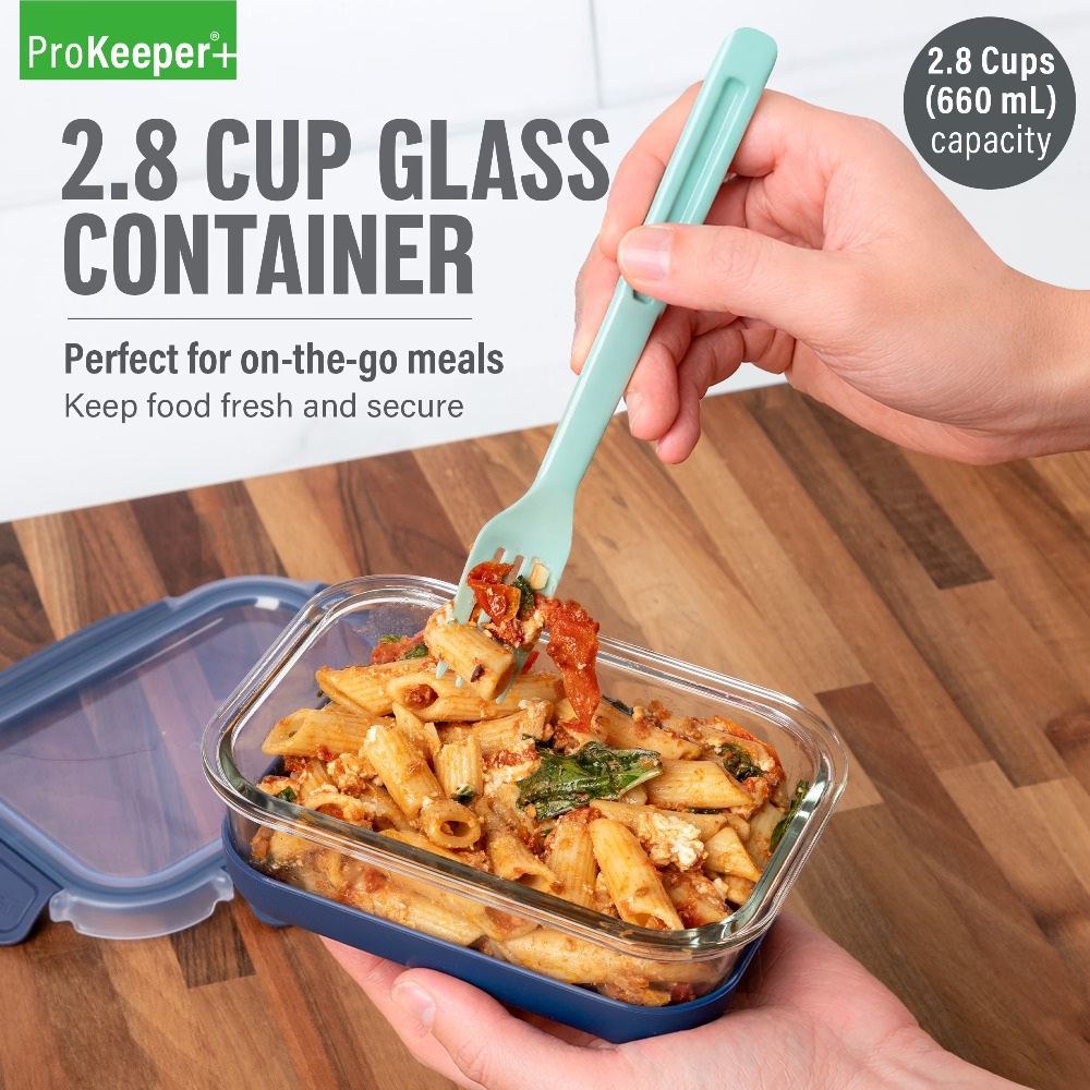 Food Storage Lunch Box - 2.8 Cup Glass Food Storage Container