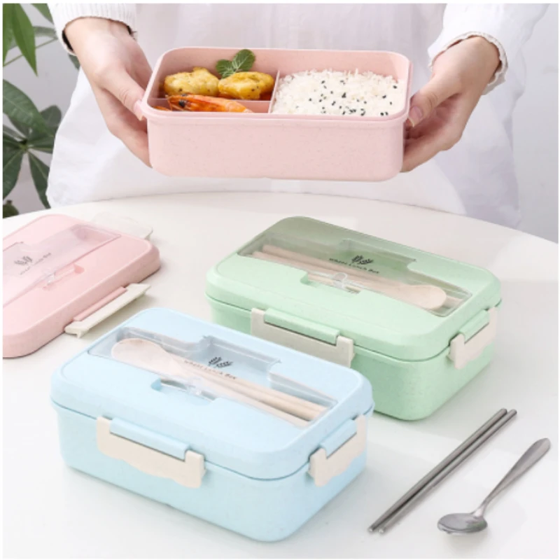 Food Storage Zip Bags - Microwave Lunch Box Wheat Straw Dinnerware