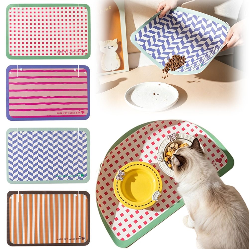 Food Storage With Scoop - New PU Leather Cat Dog Food
