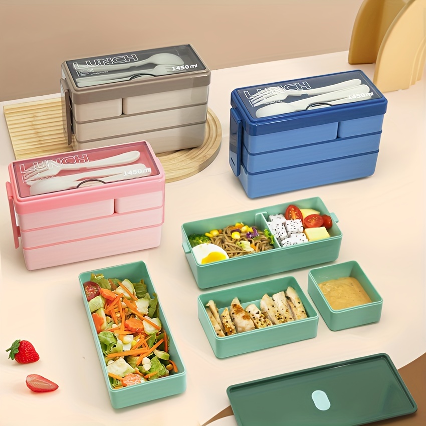 Food Storage With Scoop - 1450ML Bento Lunch Box Large Capacity