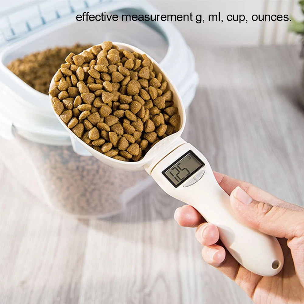 Food Storage With Scoop - Pet Food Measuring Scoop Electronic Dog