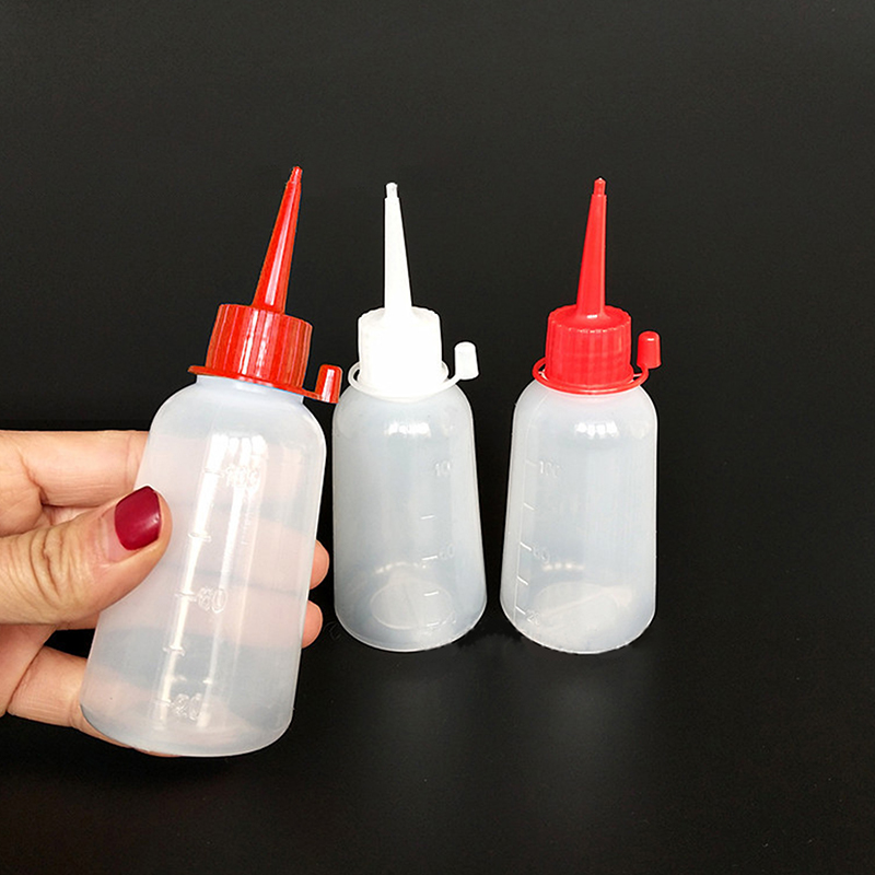 Condiment Squeeze Bottle - 100ml Plastic Clear Tip Applicator Bottle