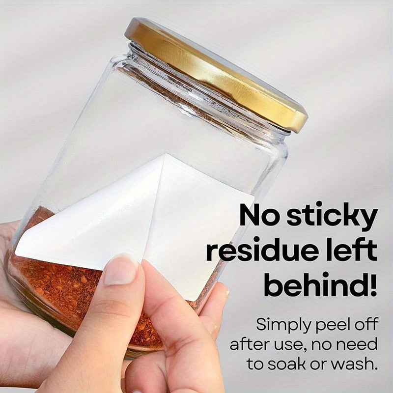 Food Storage Notes - 100Waterproof removable freezer label——Residue-free white sticky
