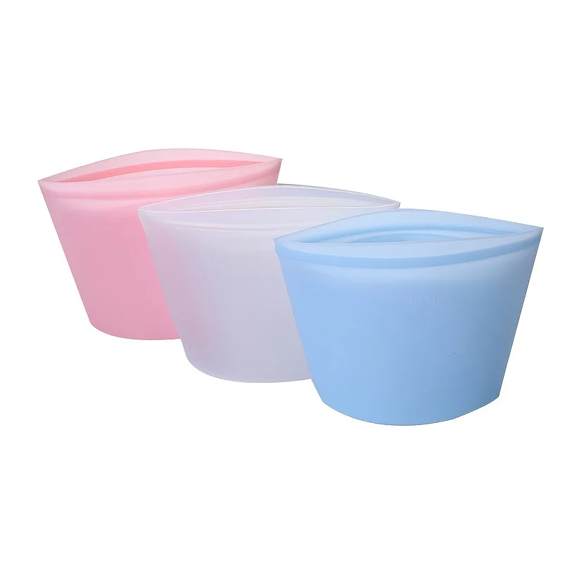 Food Storage Silicone Bags - Reusable Silicone Storage Bags - Airtight