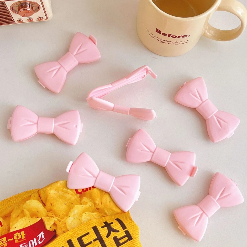 Food Storage Bags Reusable - 5PCS Kawaii Food Sealing Clip -