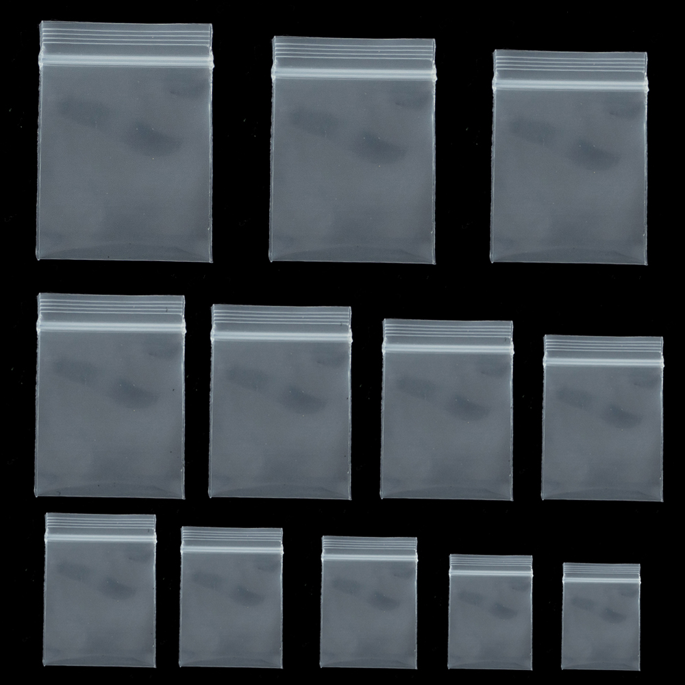 Food Storage With Lock - 100Pieces Transparent Mini Small Plastic Zipper