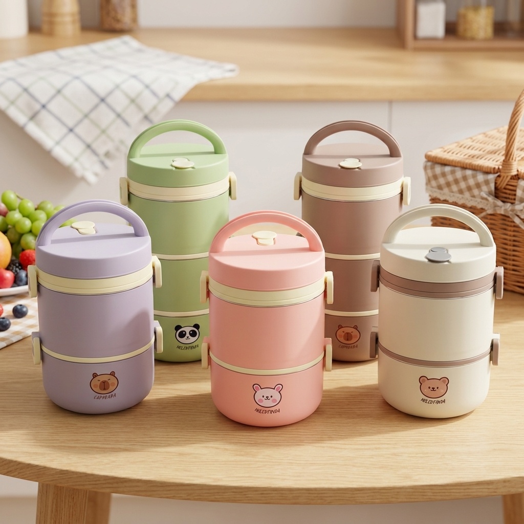 Food Storage With Scoop - 304 Stainless Steel Thermal Lunch Box
