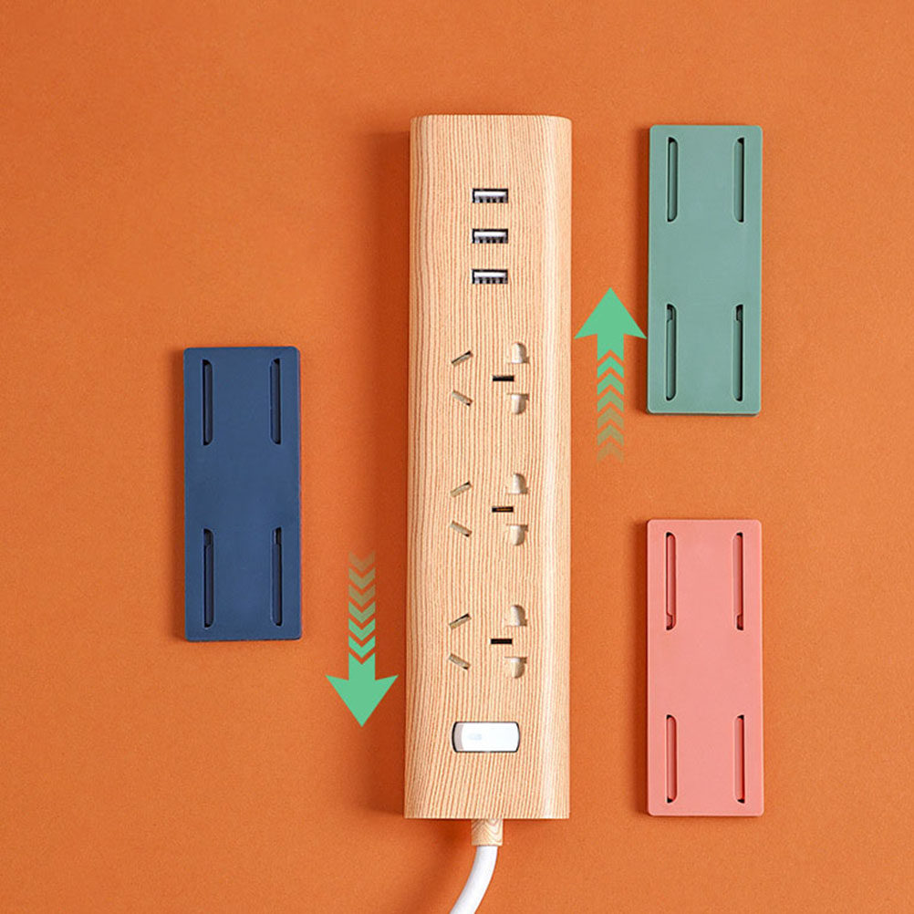 Food Storage Rack - 4pcs Plug Organizer Self Adhesive Power