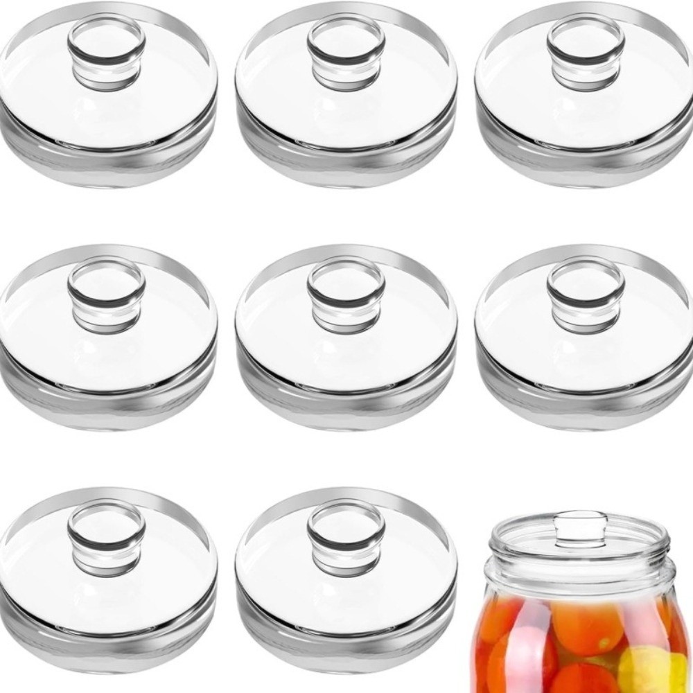 Mason Jar Wide Mouth - Fermented Glass Weights Clear Sealed Wide