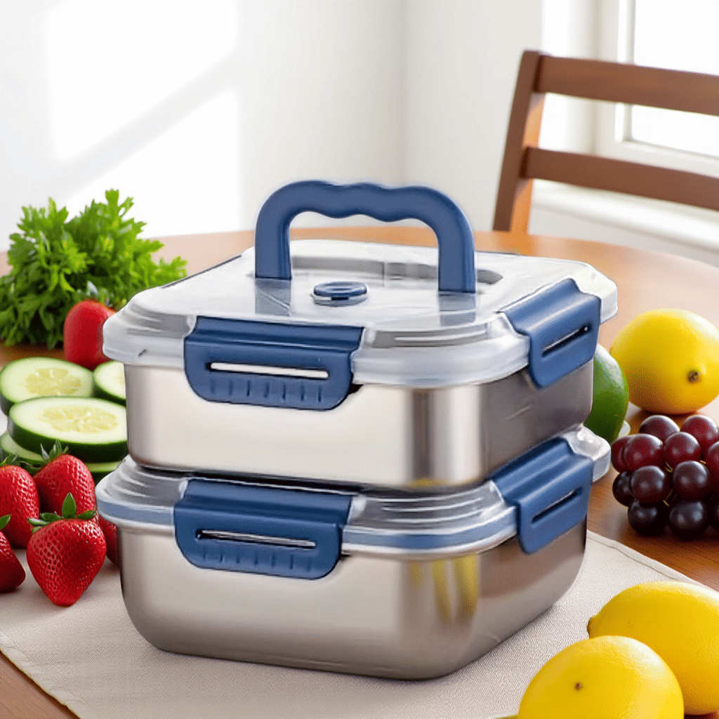 Food Storage Containers Xl - 2PCS Yakimoto Extra-Large Stainless Steel Food