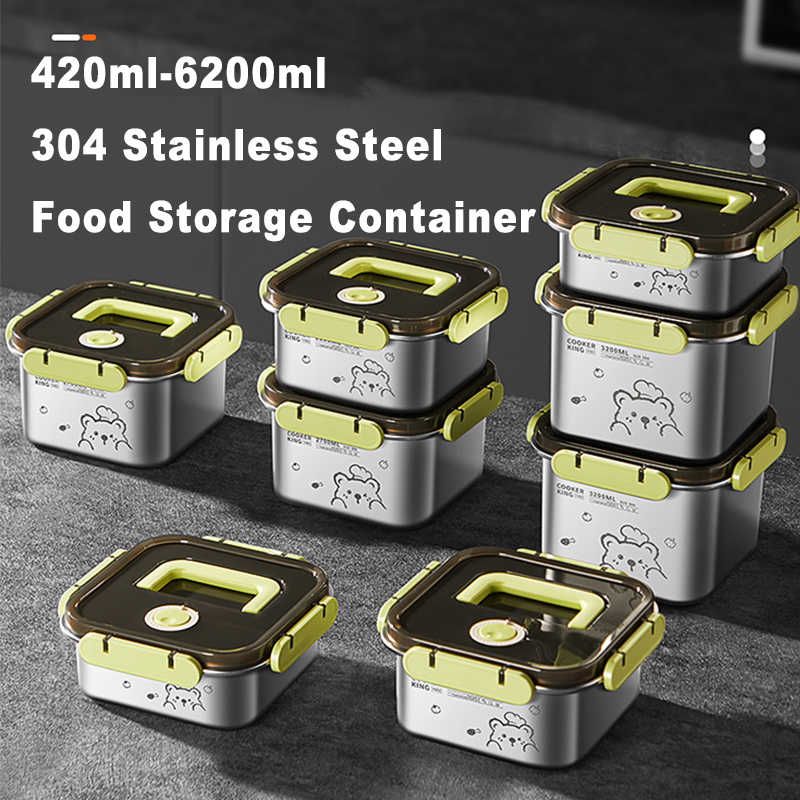 Food Storage Lunch Box - COOKER KING 420ml-6200ml Large Capacity Stainless