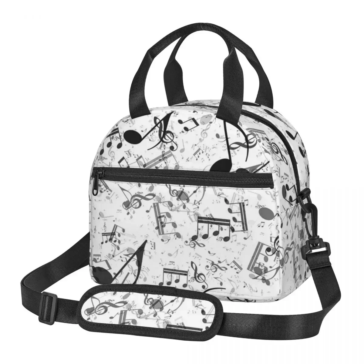 Food Storage Notes - Bass Music Notes Insulated Lunch Bag