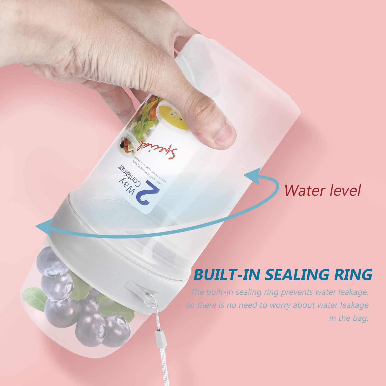Food Storage Lunch Box - 2Pcs Double Layer Sealing Storage Box
