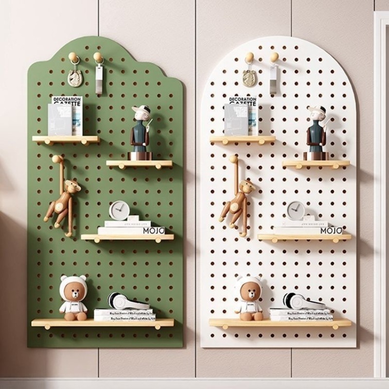 Food Storage Rack - Wooden Cavities Board Wall Shelf Decorative