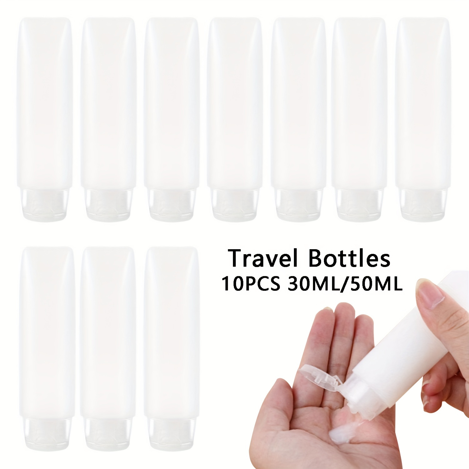 Condiment Squeeze Bottle - 10pcs 30/50ml Empty Refillable Plastic Soft