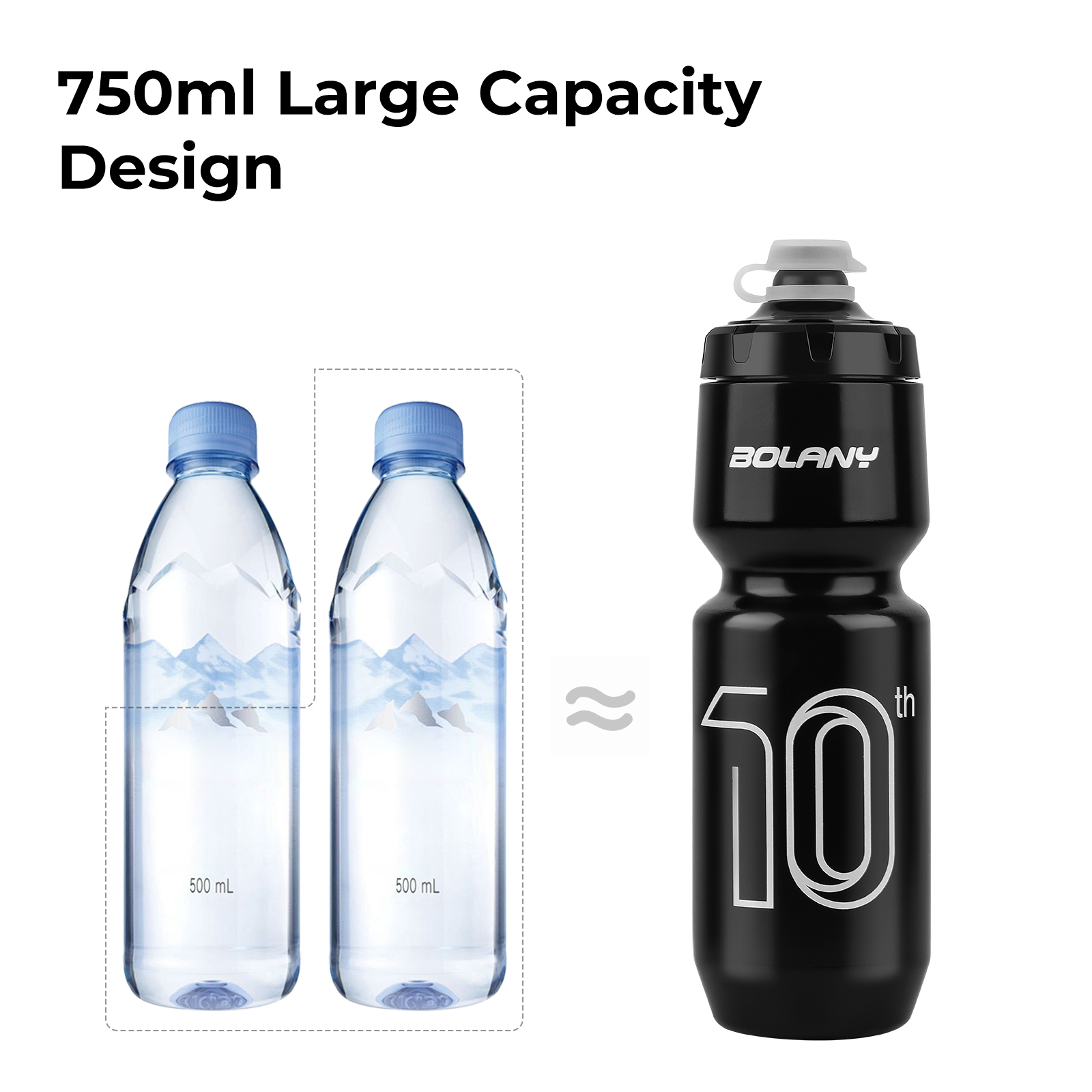 BOLANY 750ML Sports Bottle 10t - Condiment Squeeze Bottle recension och pris