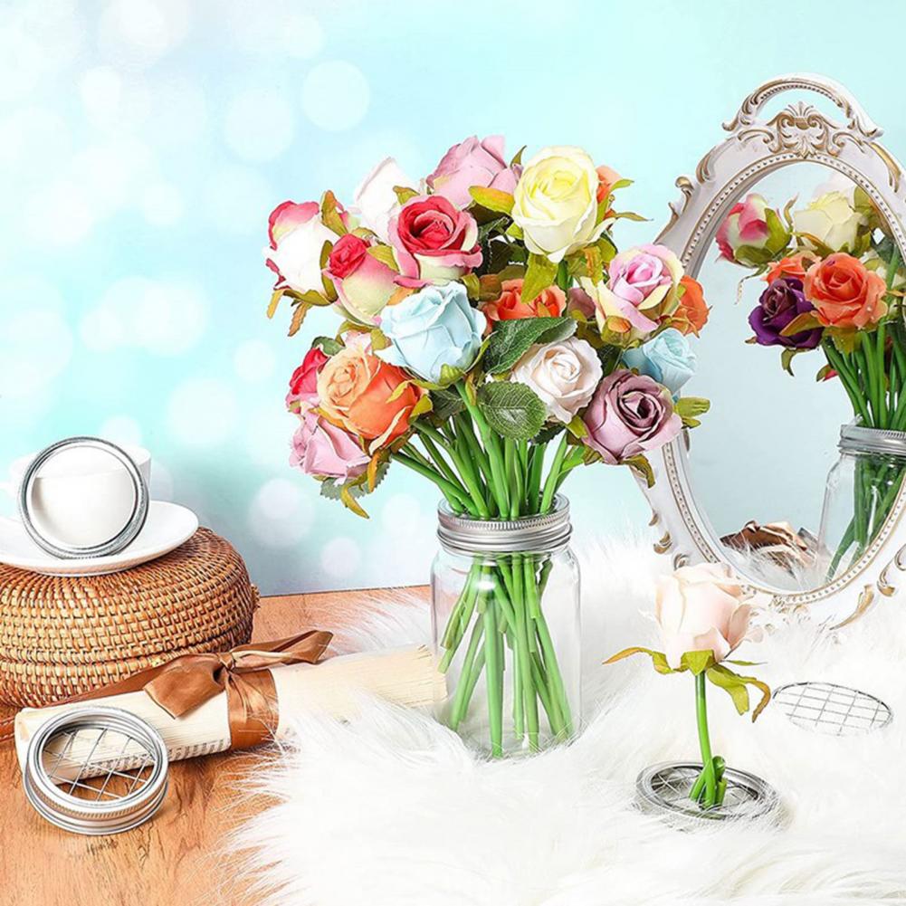 Metal Mason Flower Jar Insert  - Mason Jar Wide Mouth recension och pris