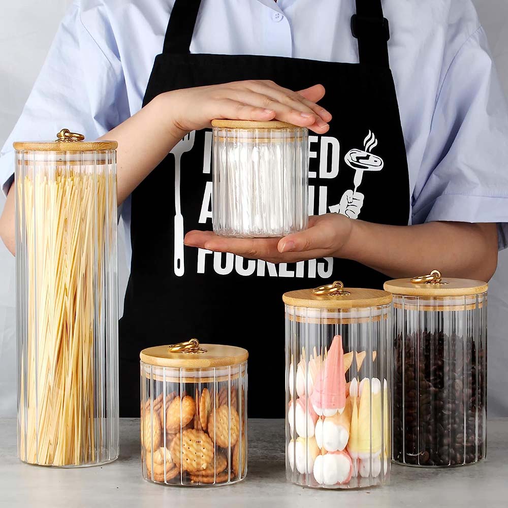 Glass Storage Jars Set of 3, A - Food Storage Glass Container Set recension och pris