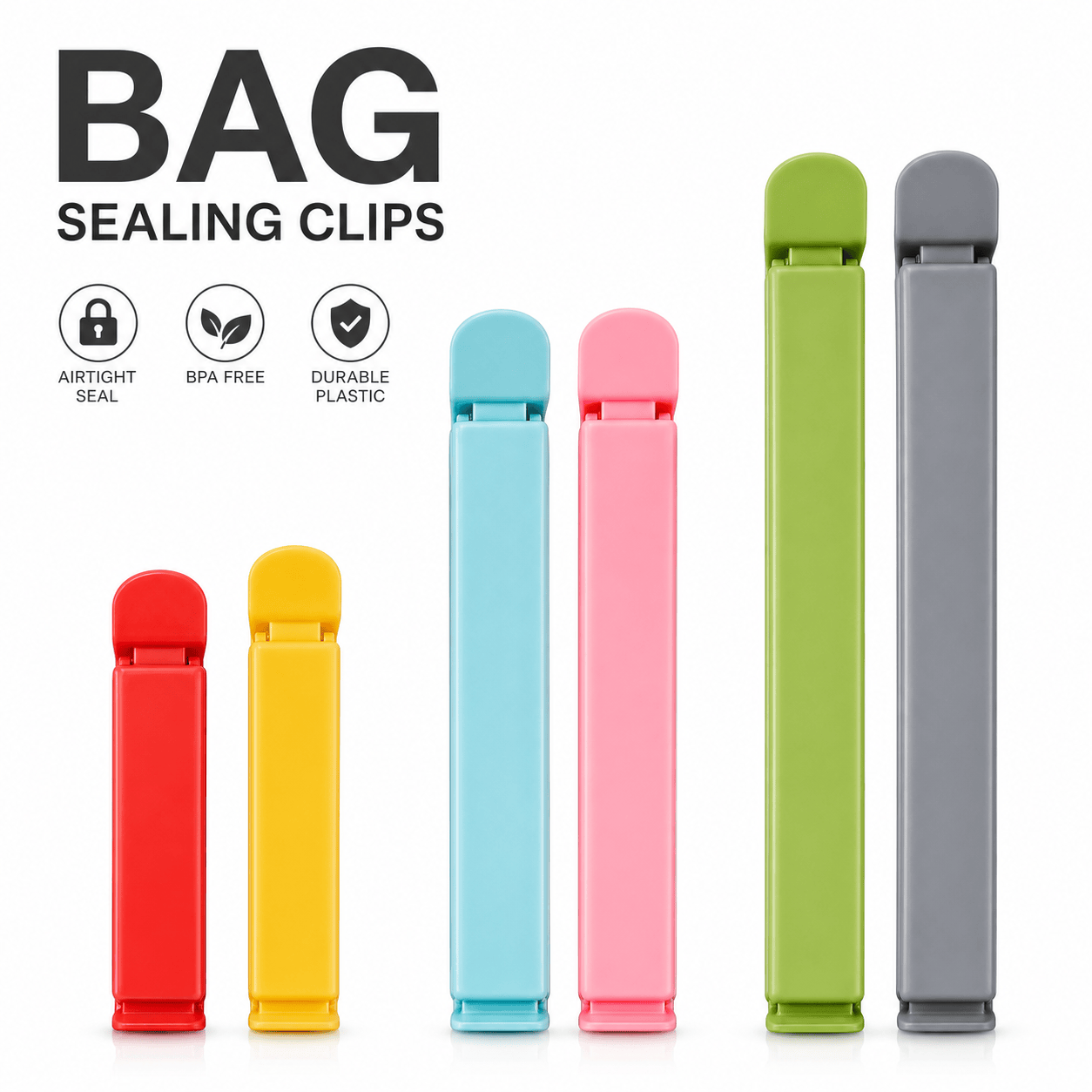 5 pcs Plastic Bag Sealing Clip - Food Storage Bags Reusable recension och pris