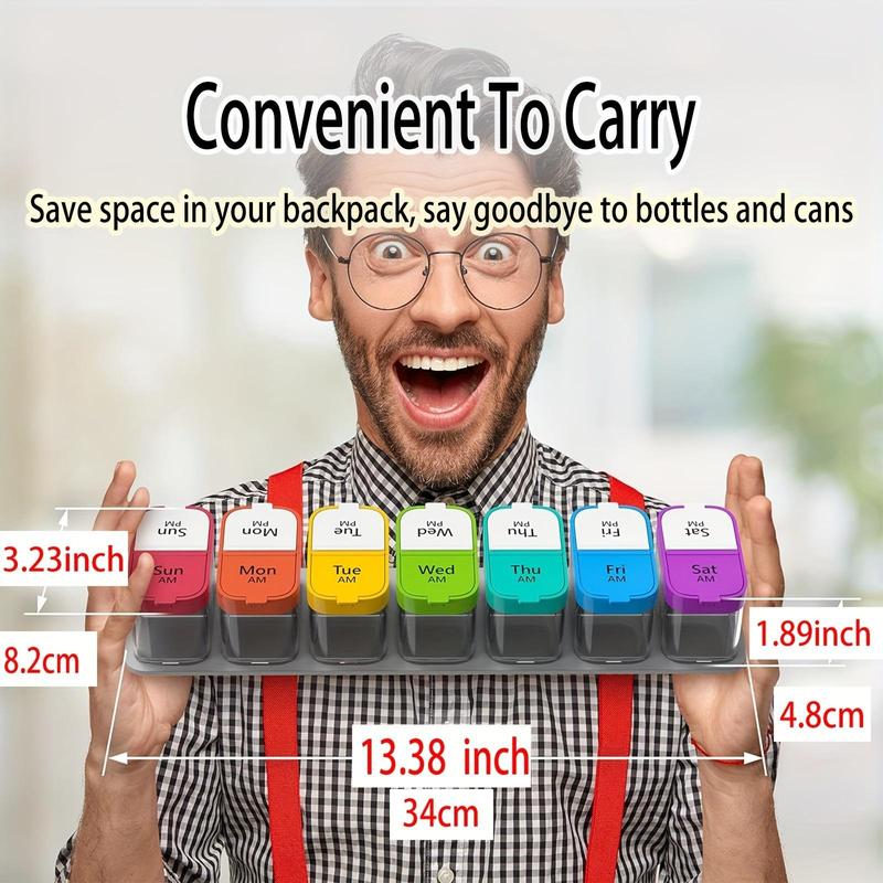 1PCS Large 7 Day Pill Organize - Food Storage Containers Xl recension och pris
