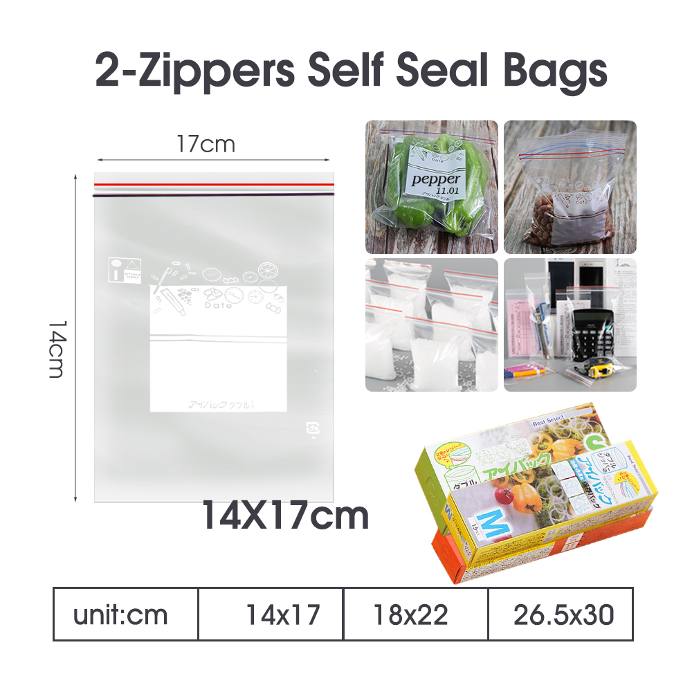 0.12mm Thick Resealable Dual Z - Food Storage With Lock recension och pris
