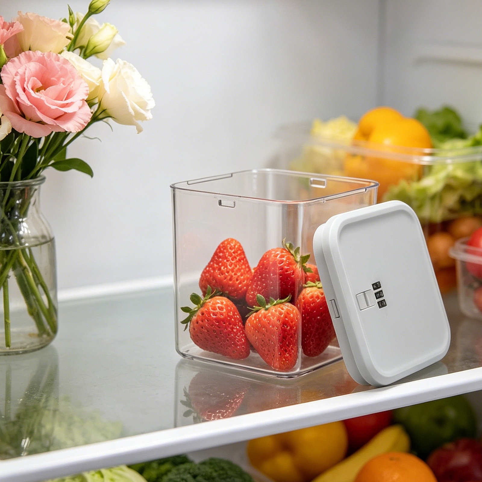 Clear Stackable Lock Box for F - Food Storage With Lock recension och pris