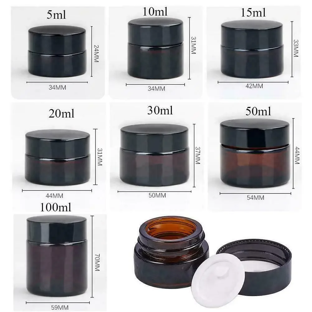 2pcs 5ml/10ml/15ml/20ml/30ml/5 - Food Storage Glass Container Set recension och pris