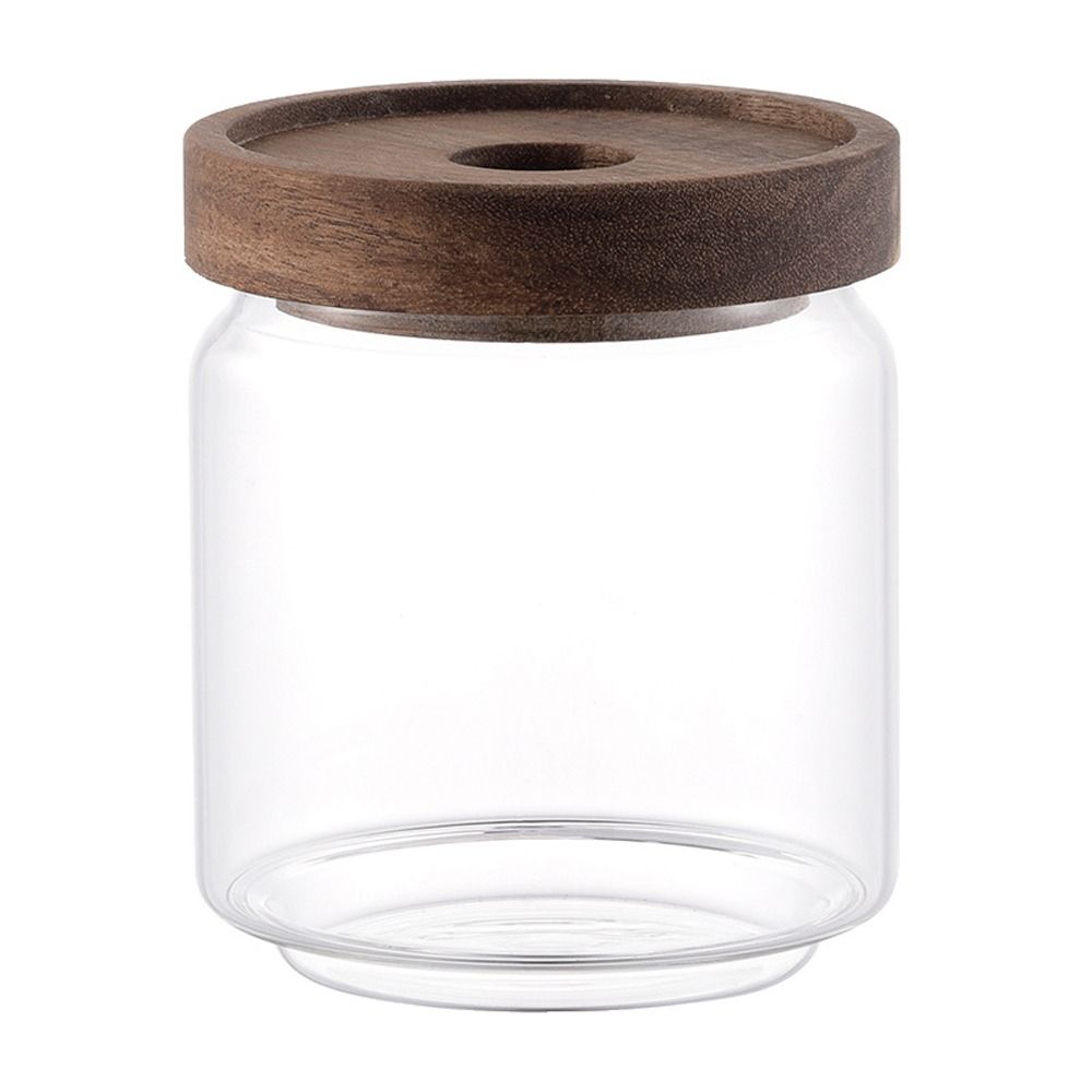 Multi-Use Wooden Lid Glass Foo - Food Storage Glass Container Set recension och pris