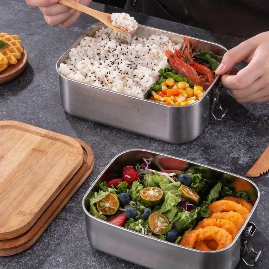 New 304 stainless steel bamboo - Food Storage Lunch Box recension och pris
