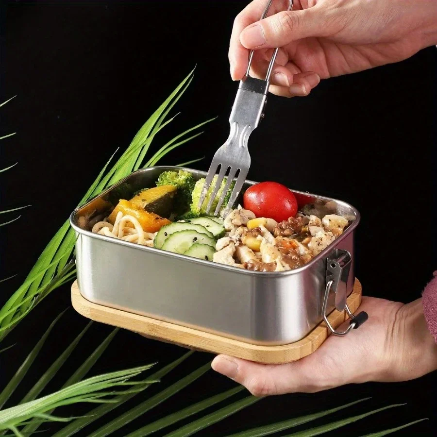 New 304 stainless steel bamboo - Food Storage Lunch Box recension och pris