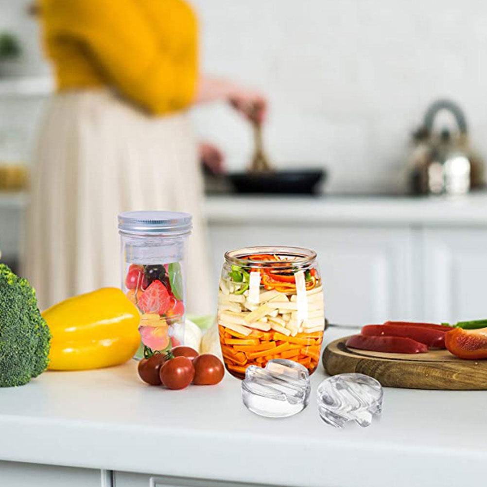 3Pcs Heavy Glass Fermenting We - Mason Jar Wide Mouth recension och pris