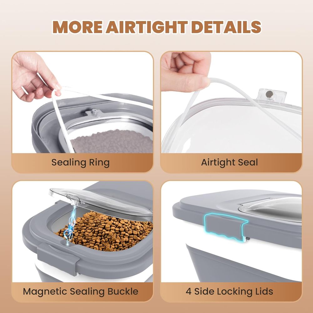 Airtight Dog Food Storage Cont - Food Storage With Scoop recension och pris