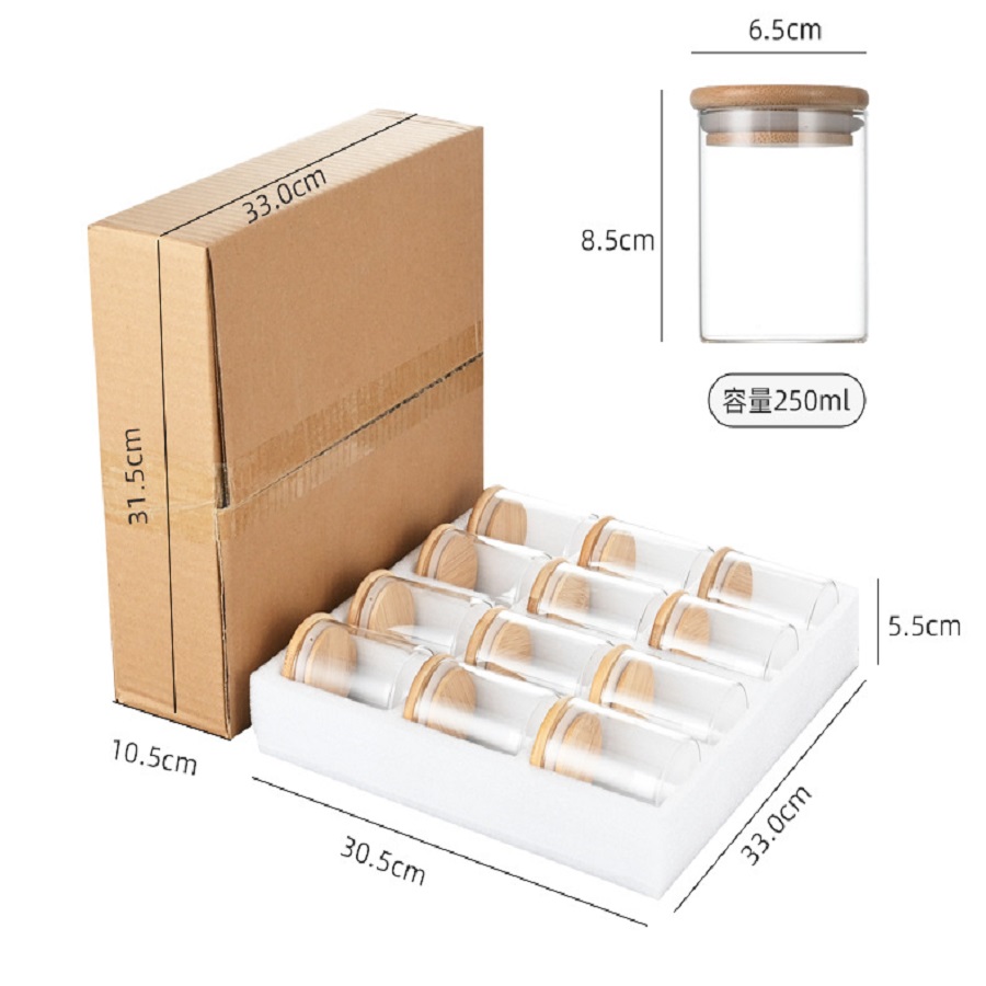 12pcs/set Airtight Glass Stora - Food Storage Glass Container Set recension och pris
