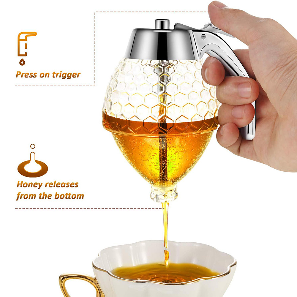 1pc No Drip Glass Honey Dispen - Condiment Squeeze Bottle recension och pris