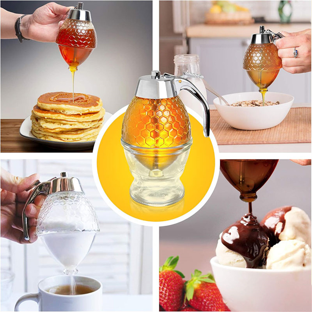 1pc No Drip Glass Honey Dispen - Condiment Squeeze Bottle recension och pris