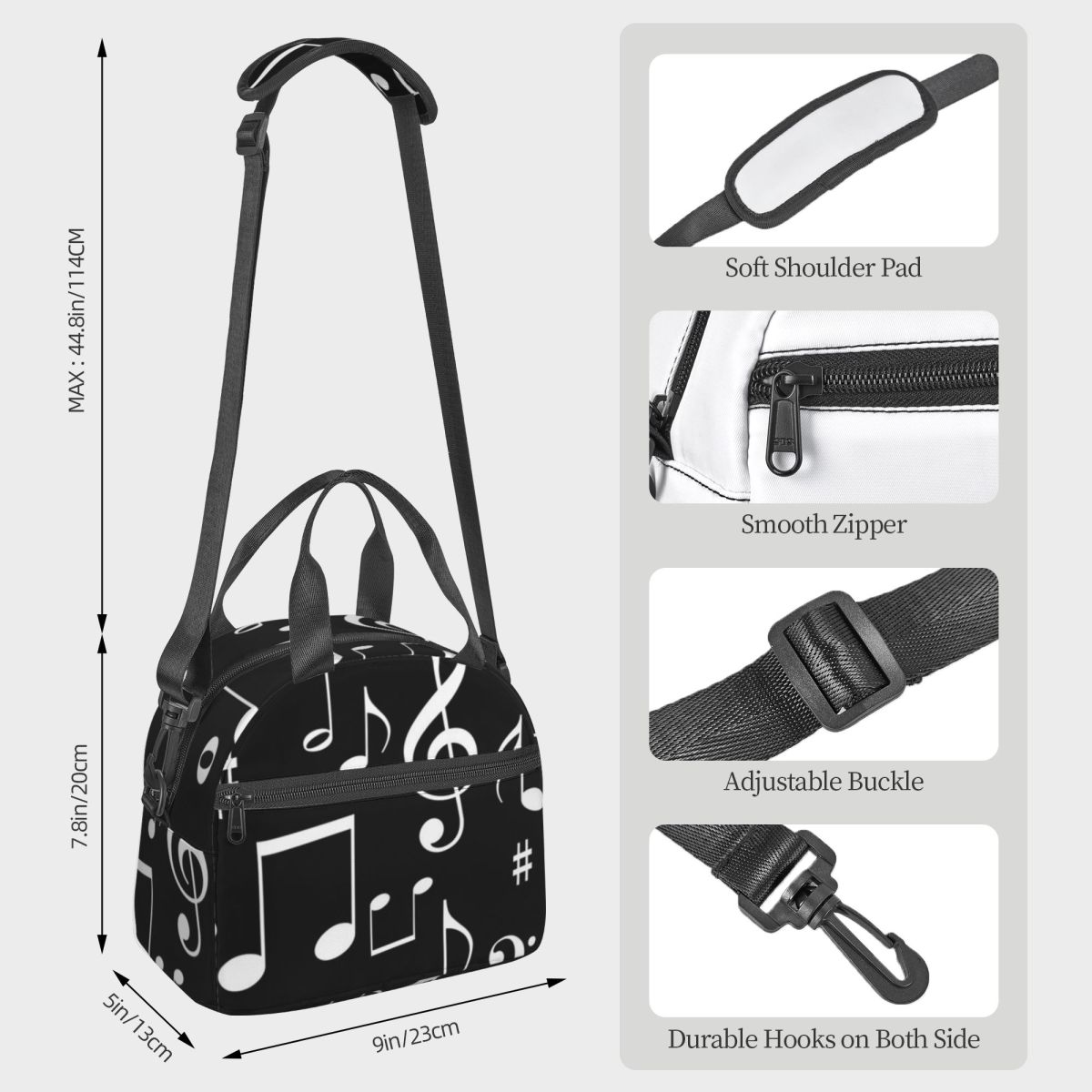 Music Notes Insulated Lunch Ba - Food Storage Notes recension och pris