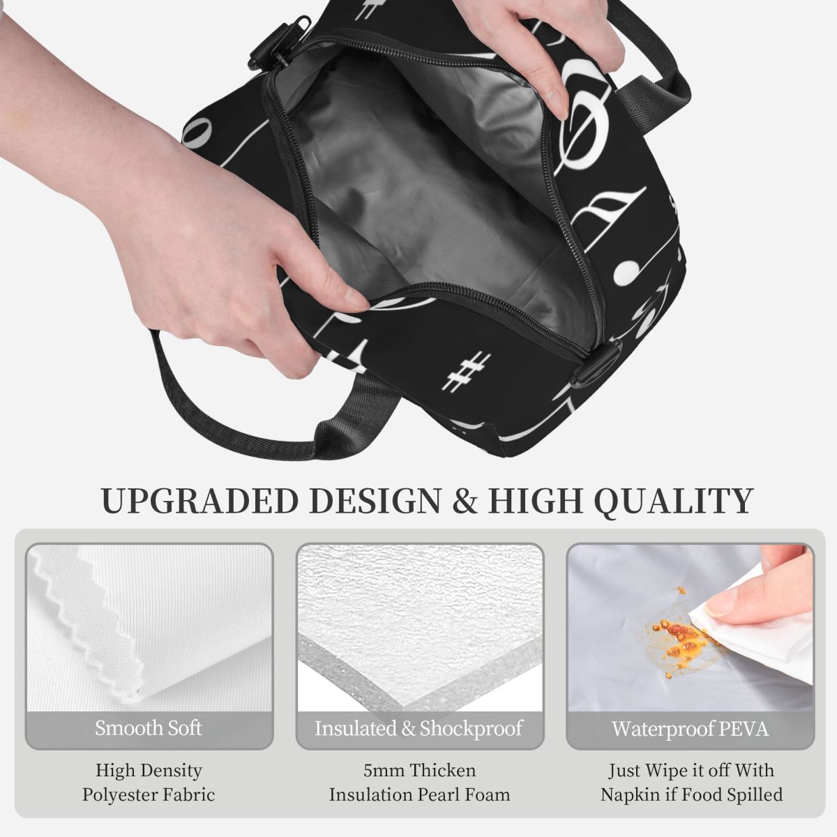 Music Notes Insulated Lunch Ba - Food Storage Notes recension och pris