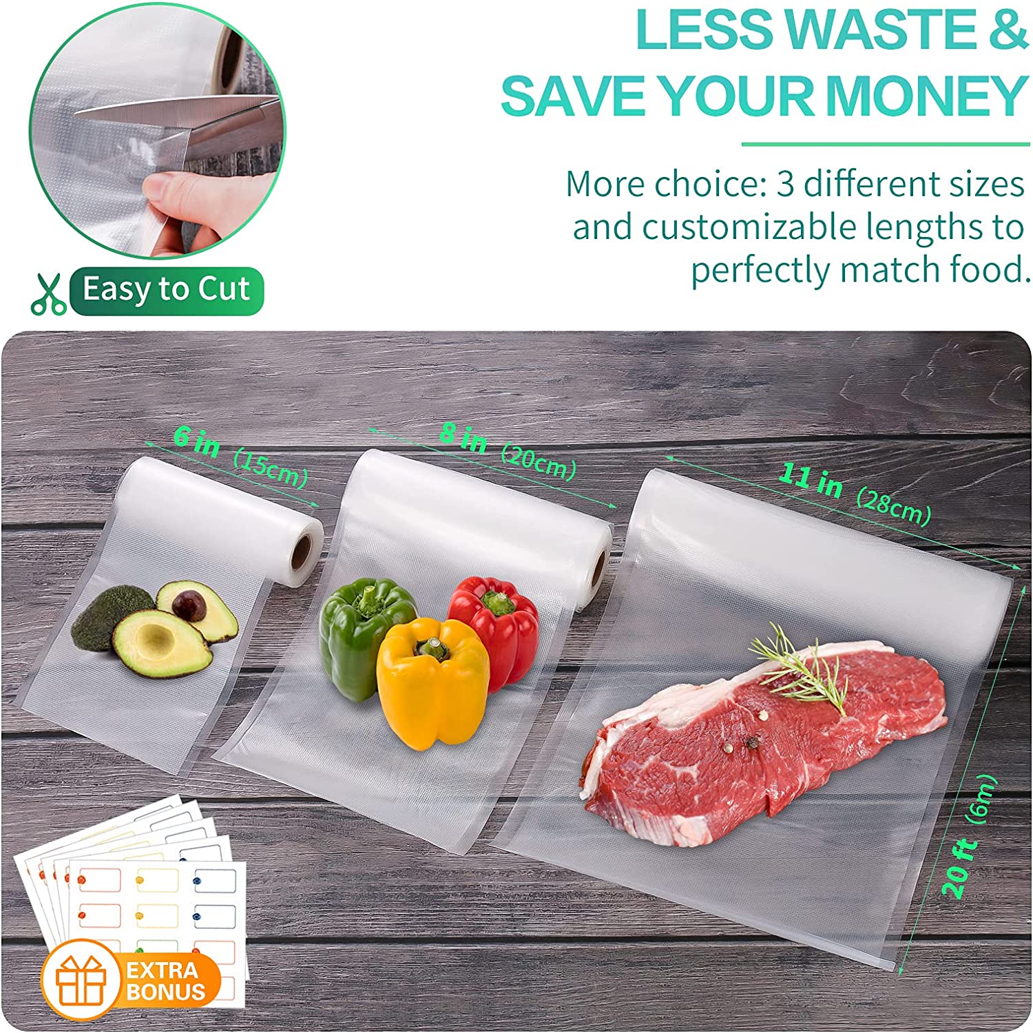 Kitchen Bags For Vacuum Food V - Food Storage Zip Bags recension och pris