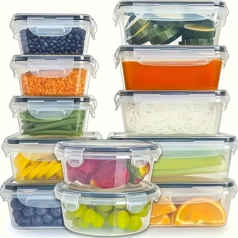 4-Piece Clear Food Storage Con - Food Storage Time recension och pris