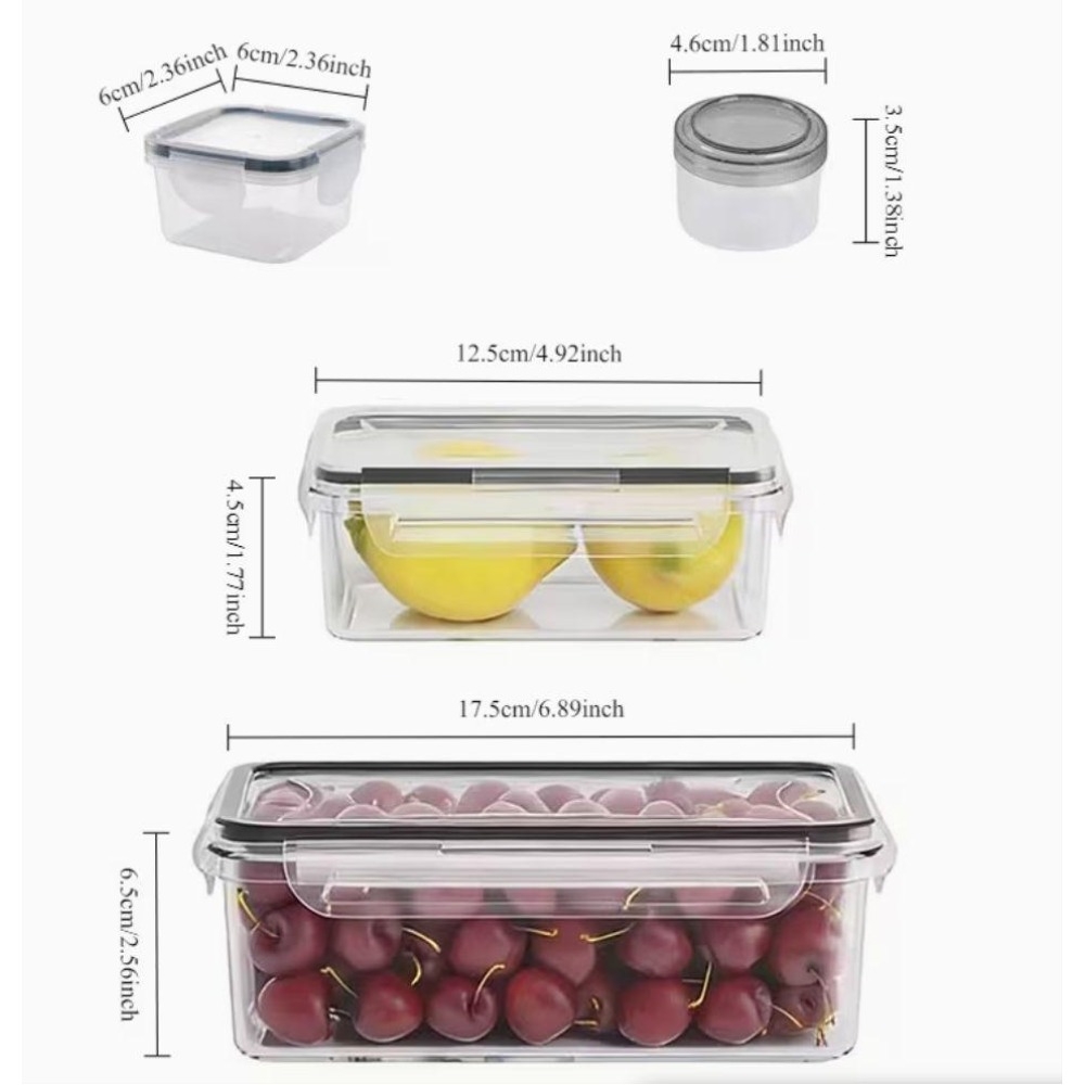 4-Piece Clear Food Storage Con - Food Storage Time recension och pris