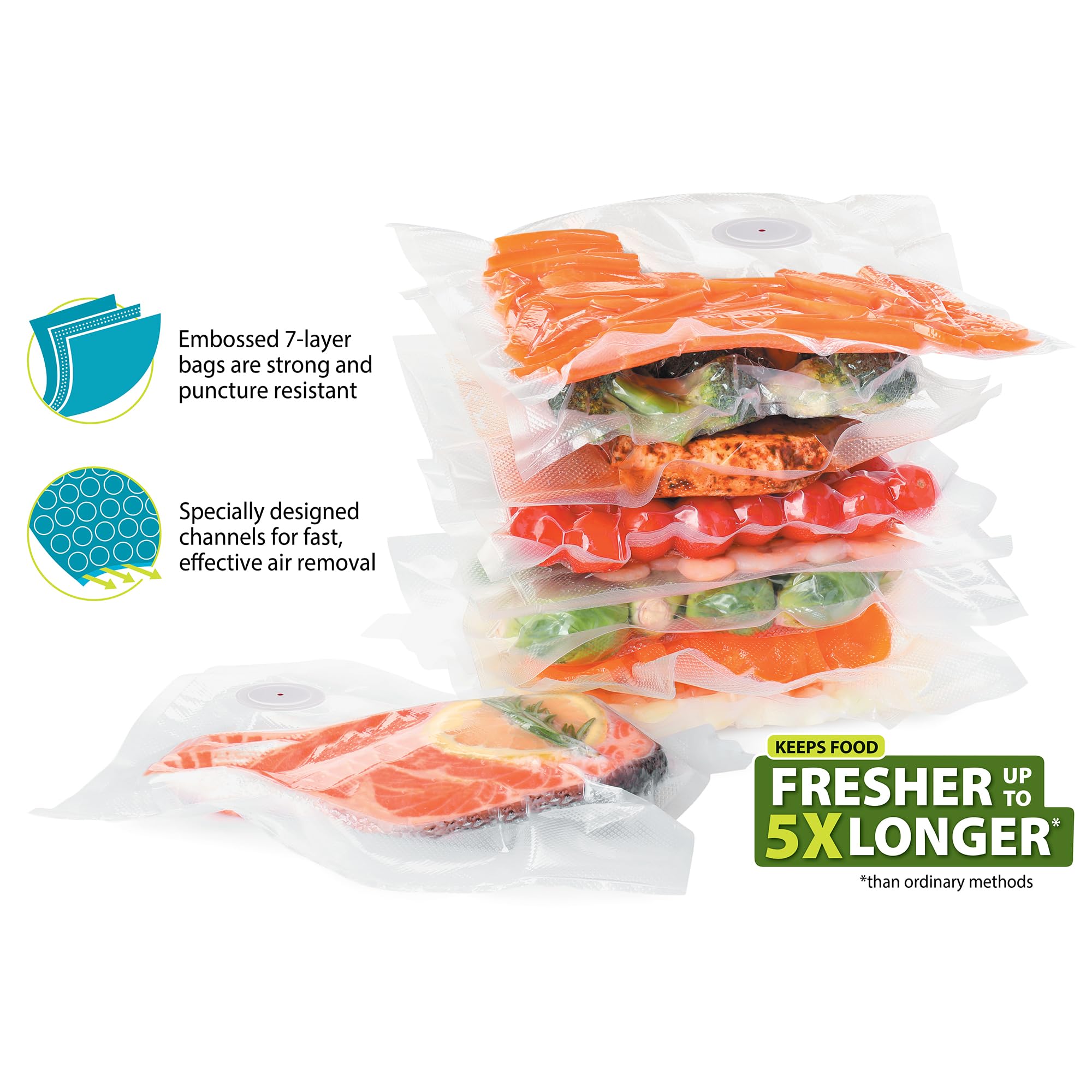 Upgraded Version vacuum food s - Food Storage Zip Bags recension och pris