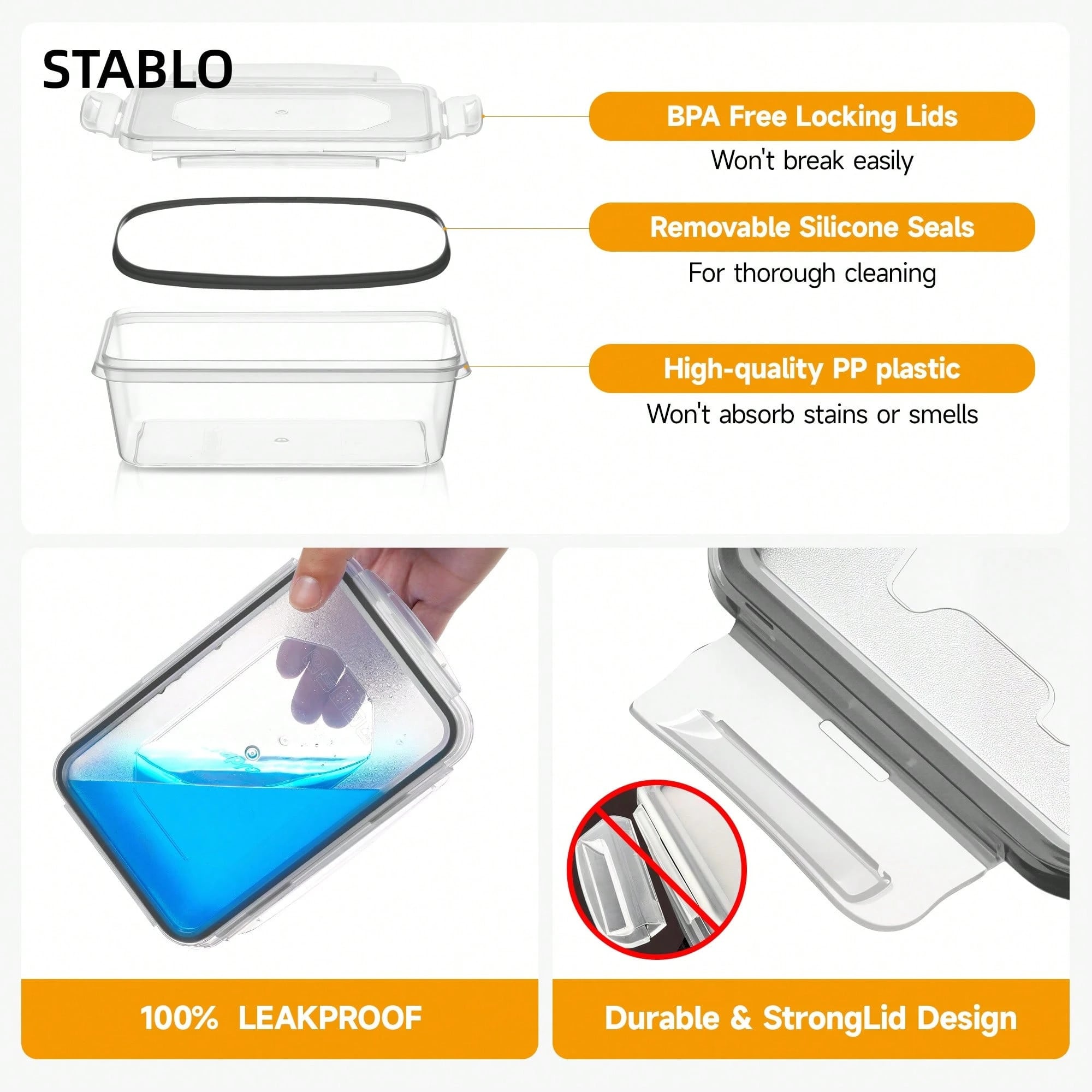 12 Plastic Sealed Food Storage - Food Storage Lunch Box recension och pris