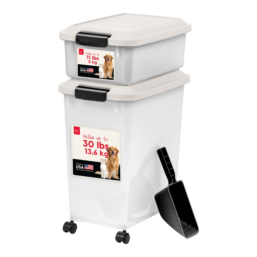IRIS 41 Lbs. Airtight Pet Food - Food Storage With Scoop recension och pris