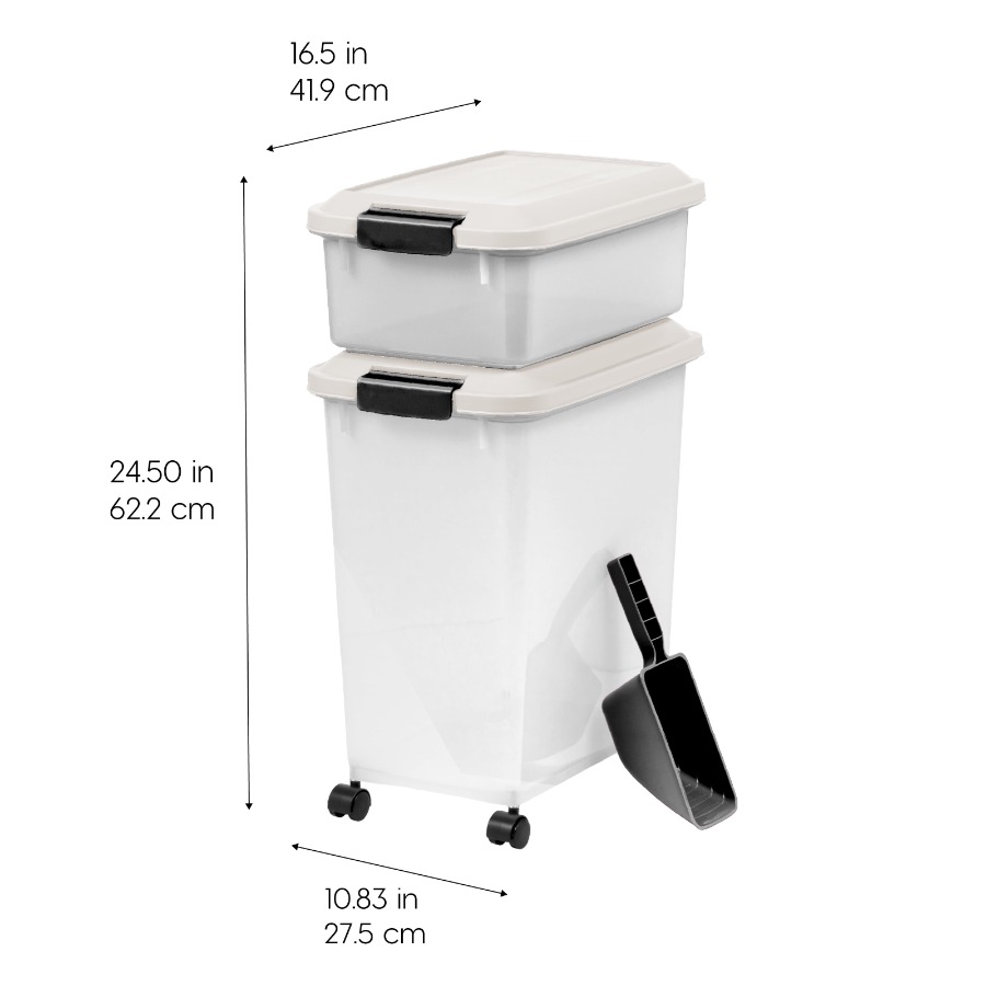 IRIS 41 Lbs. Airtight Pet Food - Food Storage With Scoop recension och pris