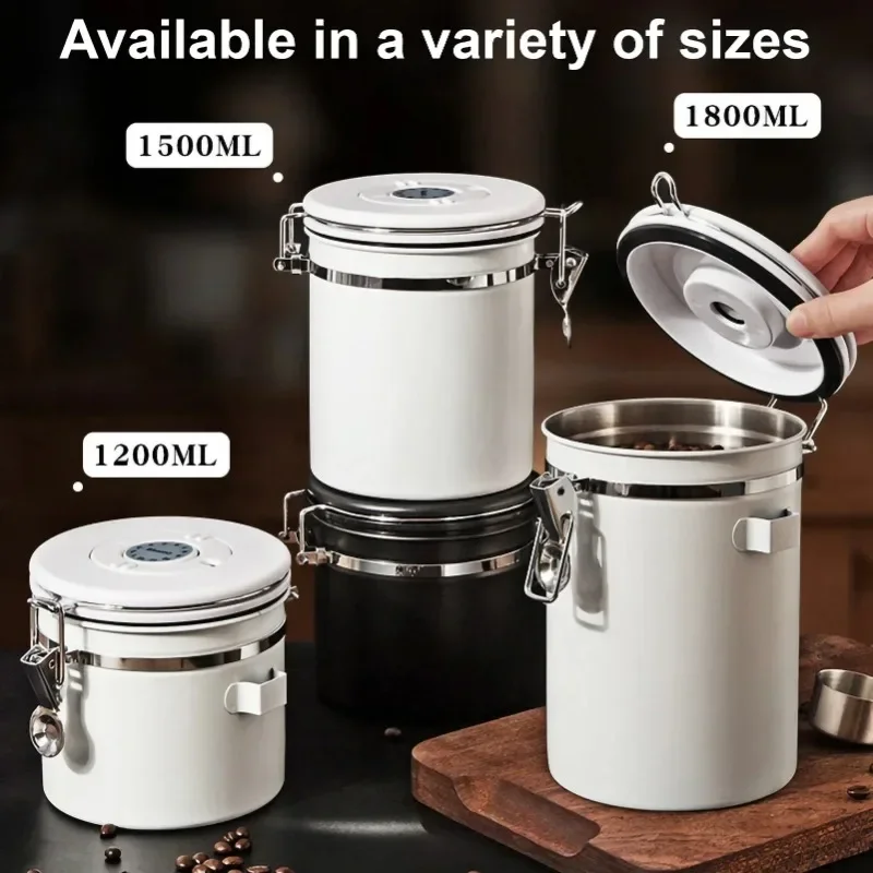 304 Stainless Steel Coffee Bea - Food Storage With Scoop recension och pris