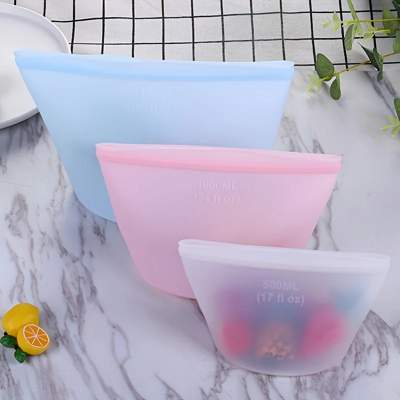 Reusable Silicone Storage Bags - Food Storage Silicone Bags recension och pris