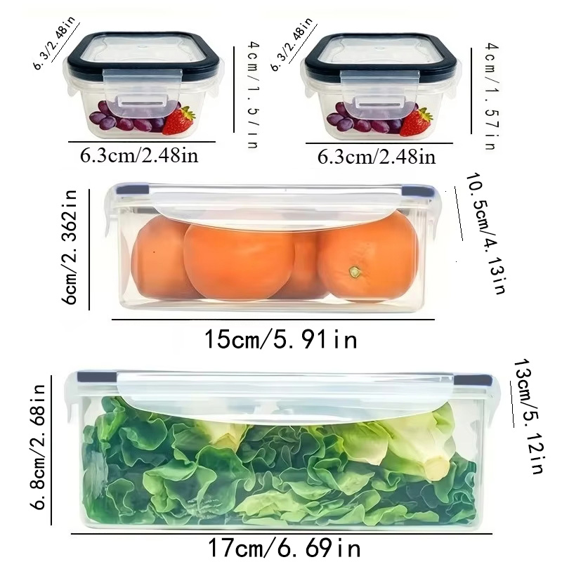 8Pcs Set Includes 4 Containers - Food Storage Time recension och pris