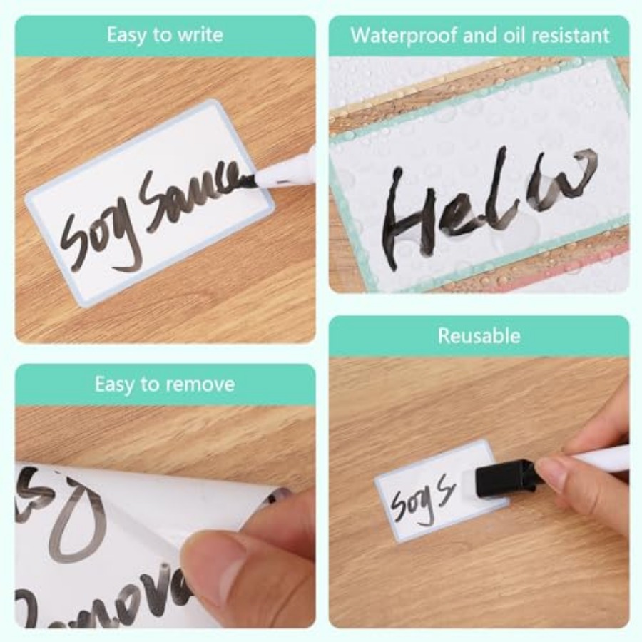 Dry Erase Sticker Labels Reusa - Food Storage Notes recension och pris
