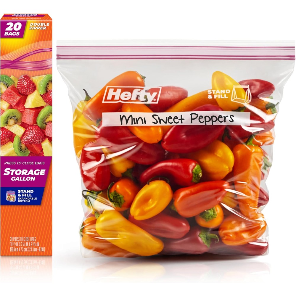 Press to Close Plastic Bags Ga - Food Storage Bags Reusable recension och pris