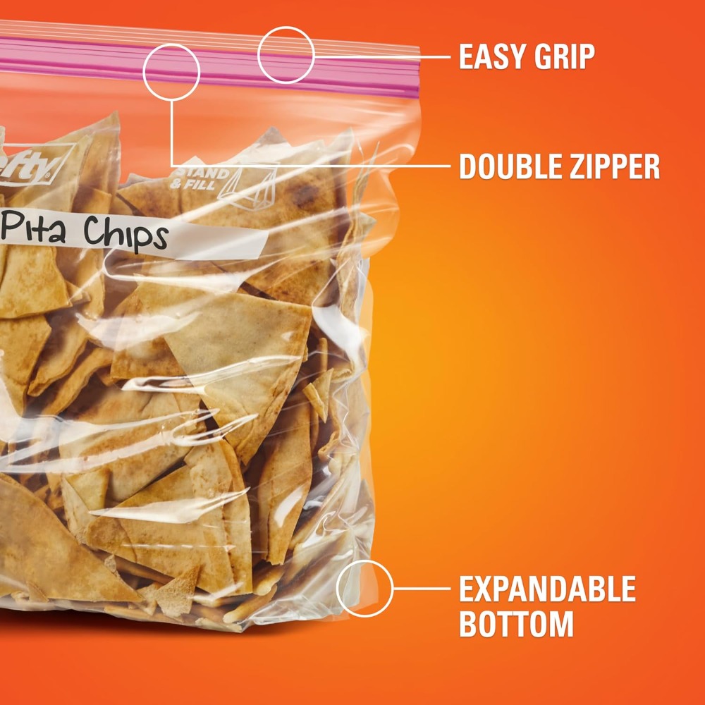 Press to Close Plastic Bags Ga - Food Storage Bags Reusable recension och pris
